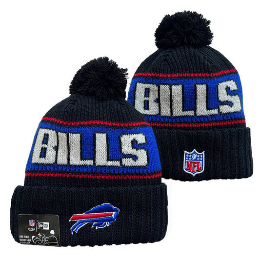 Black/Blue/White/Red Football Beanie