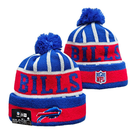 Blue/White/Red Football Beanie