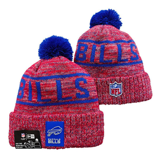 Red/Gray/Blue Football Beanie