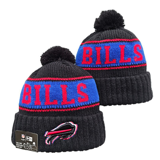 Black/Blue/Red Football Beanie