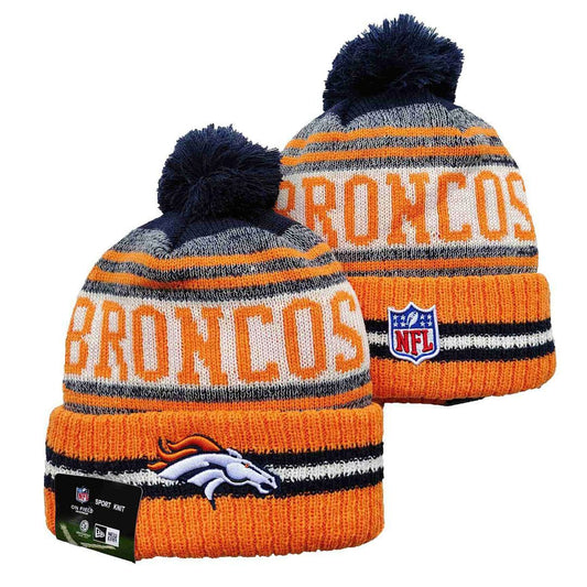 Orange/Navy/Gray/White Football Beanie