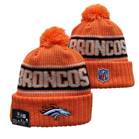 Orange/Navy/Gray/White Football Beanie