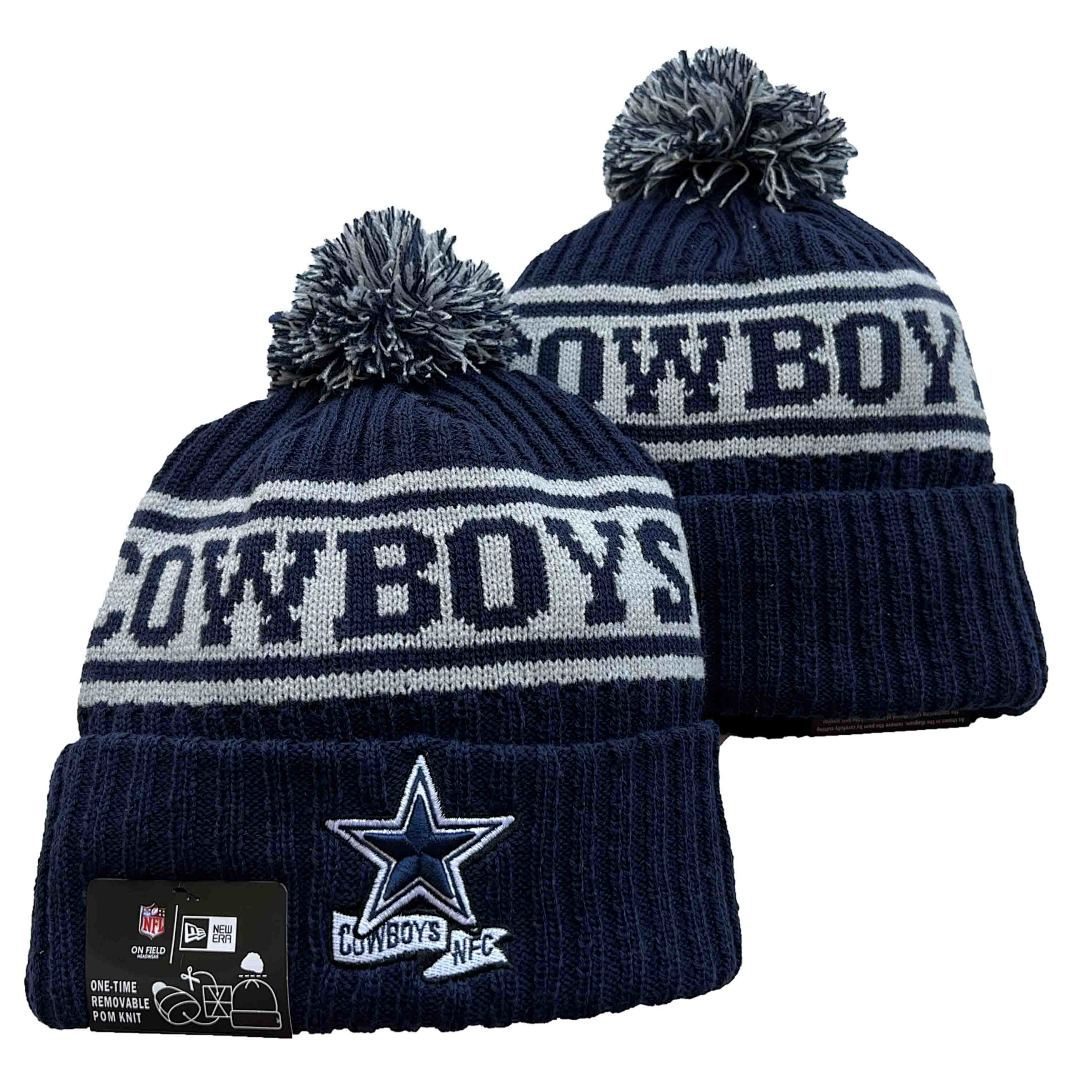 Navy/Gray/White Football Beanie