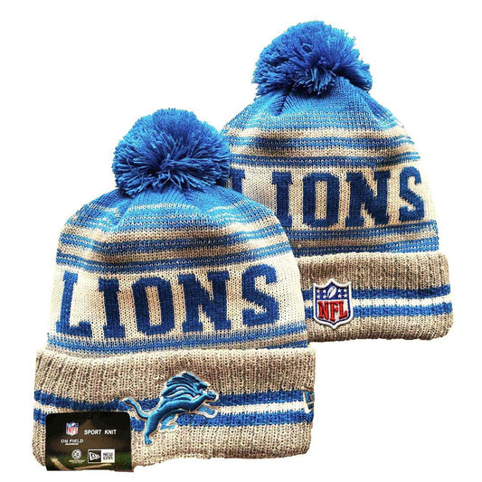 Blue/Cream/Navy Football Beanie