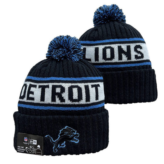 Black/Blue/White Football Beanie