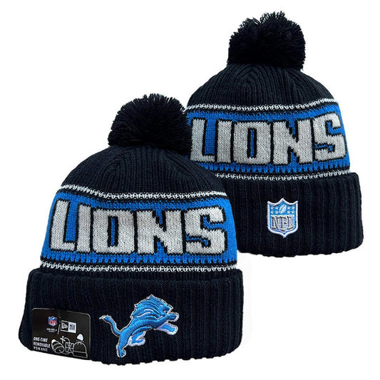 Black/Blue/Gray/White Football Beanie