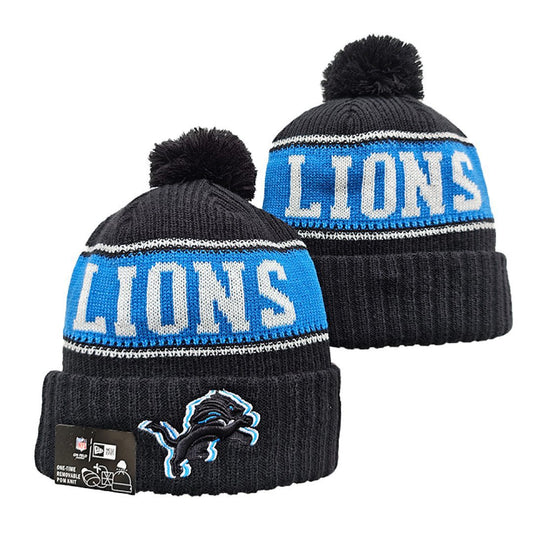Black/Blue/White Football Beanie