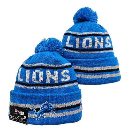 Blue/Gray/Black Football Beanie