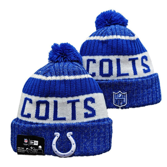 Blue/White Football Beanie