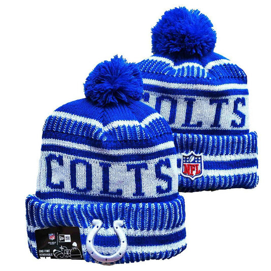 Blue/White Football Beanie