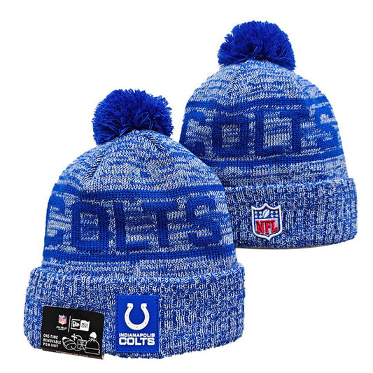 Blue/White Football Beanie
