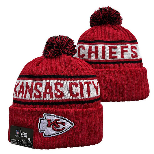Red/Black/White Football Beanie