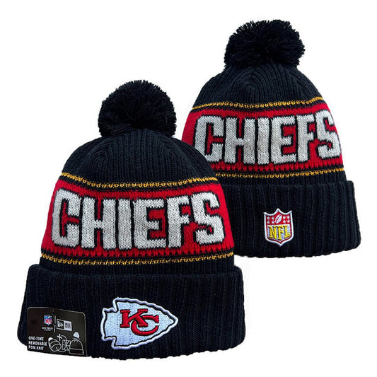 Black/Red/White/Yellow Football Beanie