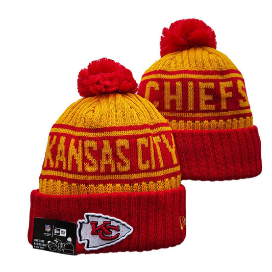 Yellow/Red Football Beanie