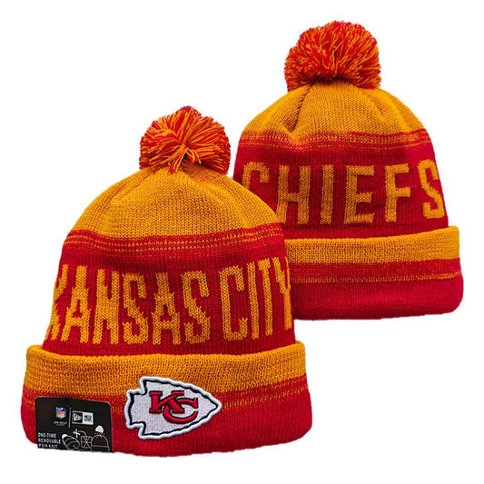 Yellow/Red Football Beanie
