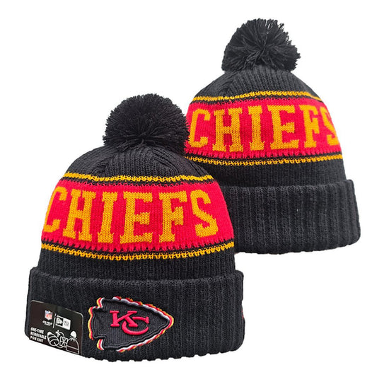 Black/Red/Yellow Football Beanie