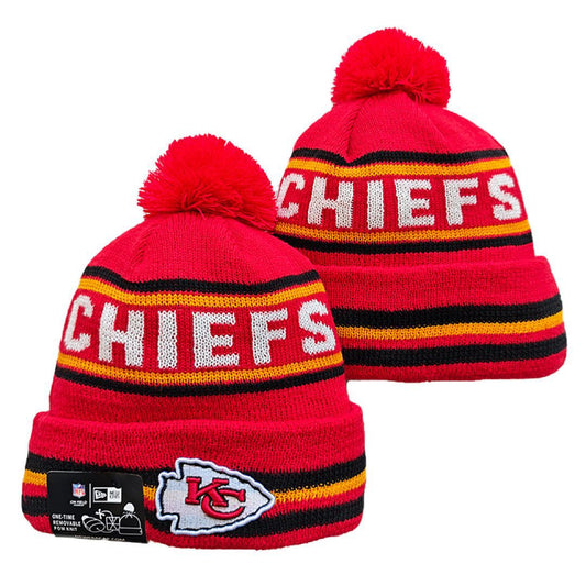 Red/Black/Yellow/White Football Beanie