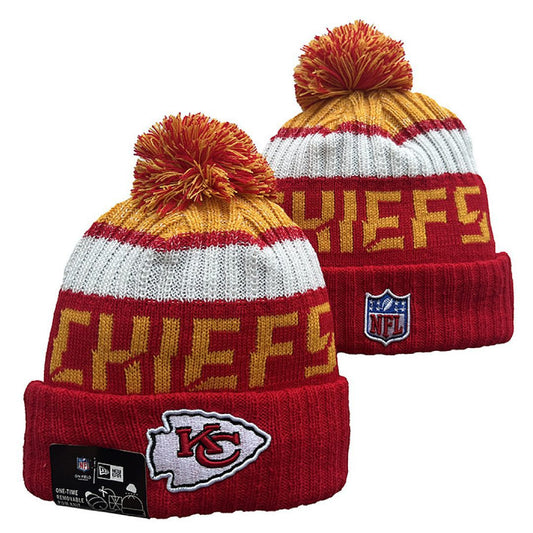 Red/Yellow/White Football Beanie