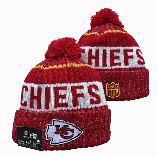 Red/White/Yellow Football Beanie