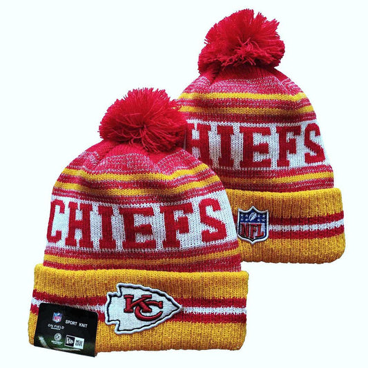 Red/Yellow/White Football Beanie