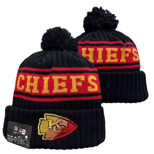 Black/Red/Yellow Football Beanie