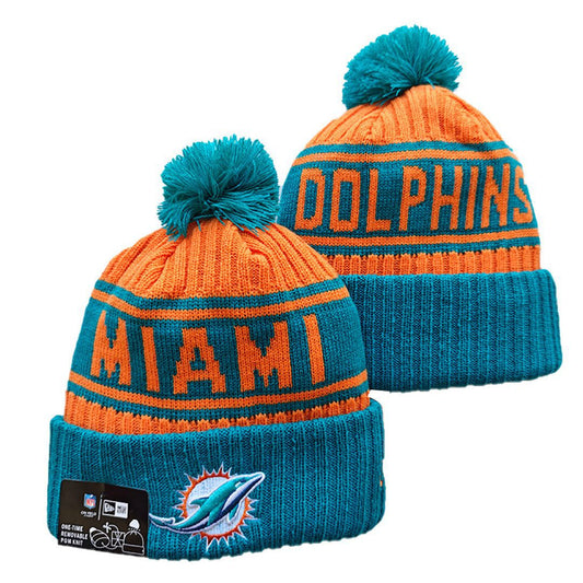 Orange/Teal Football Beanie