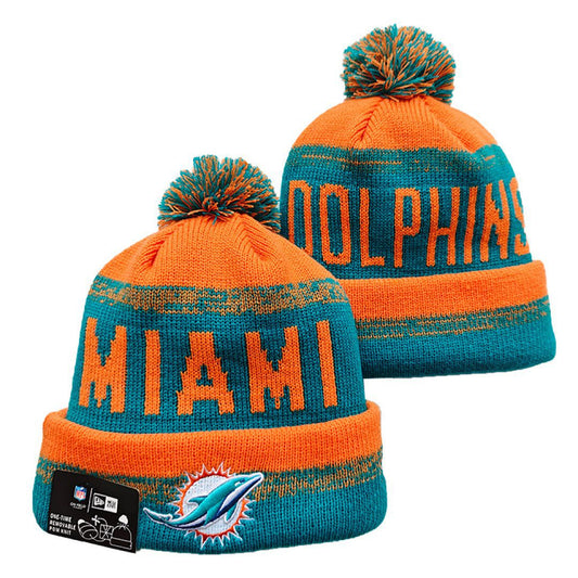Orange/Teal Football Beanie