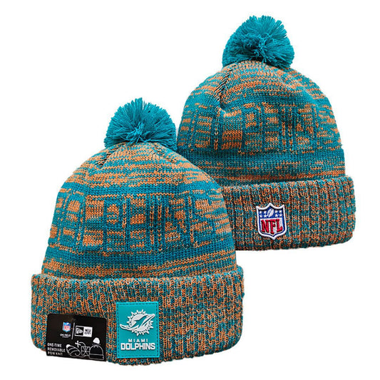 Teal/Orange Football Beanie