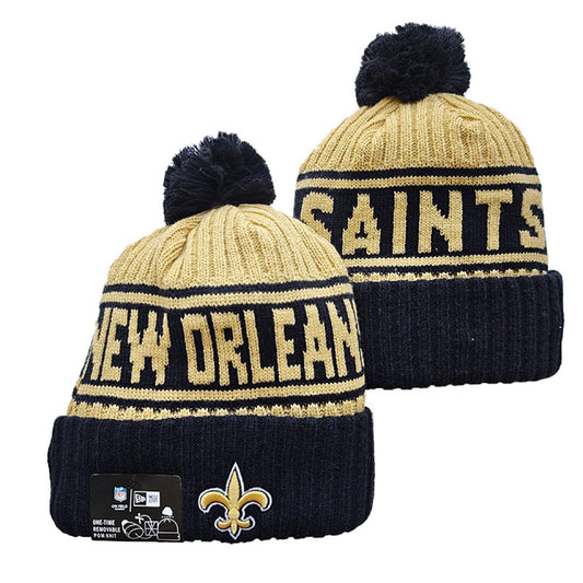 Gold/Black Football Beanie