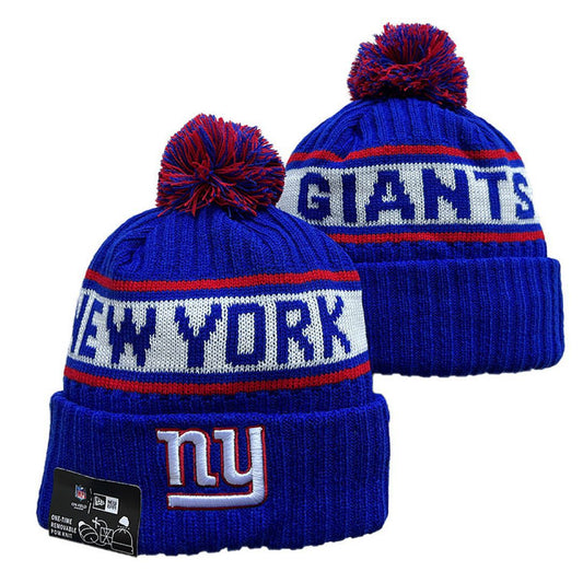 Blue/Red/Gray/White Football Beanie