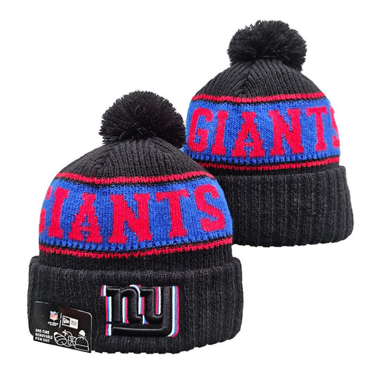 Black/Blue/Red Football Beanie