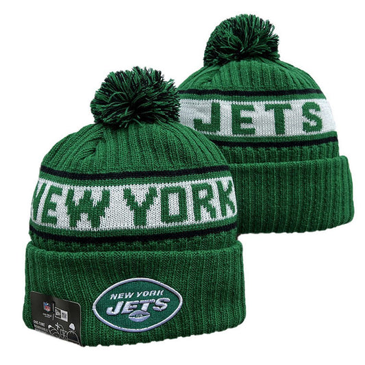 Green/Black/White Football Beanie