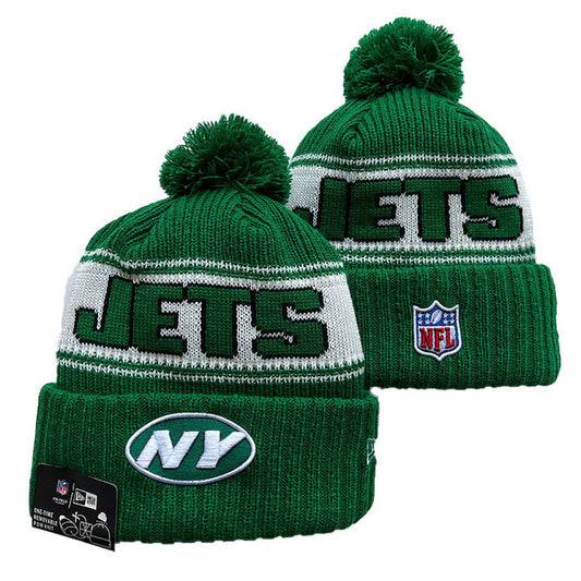 Green/White Football Beanie