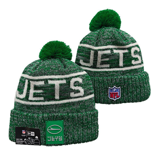 Green/Gray/White Football Beanie