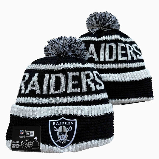 Black/White Football Beanie