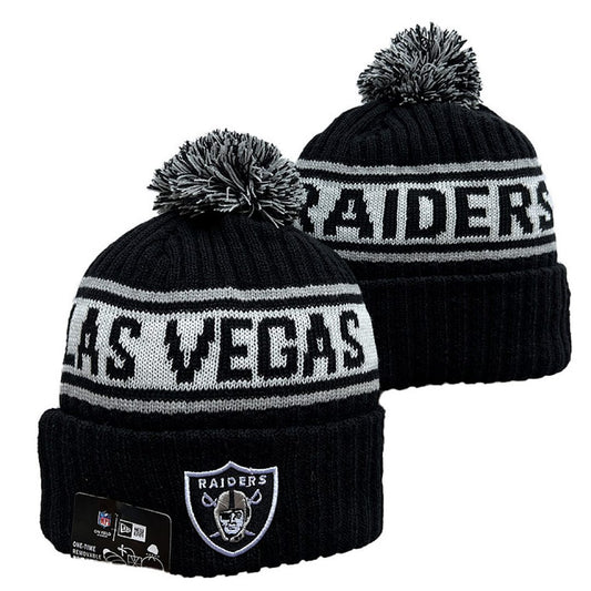 Black/Gray/White Football Beanie