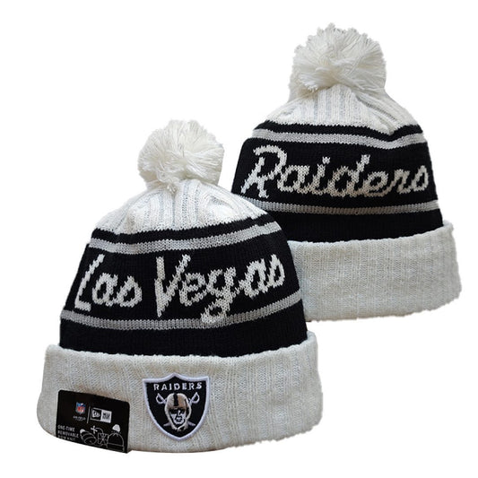 White/Black Football Beanie