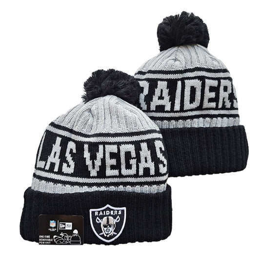 Gray/Black Football Beanie