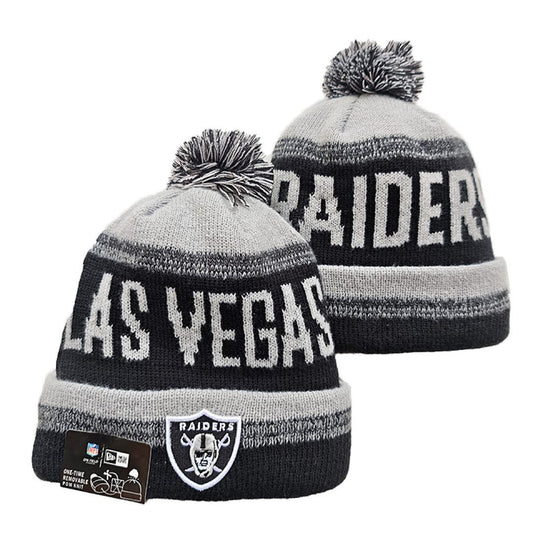 Gray/Black Football Beanie