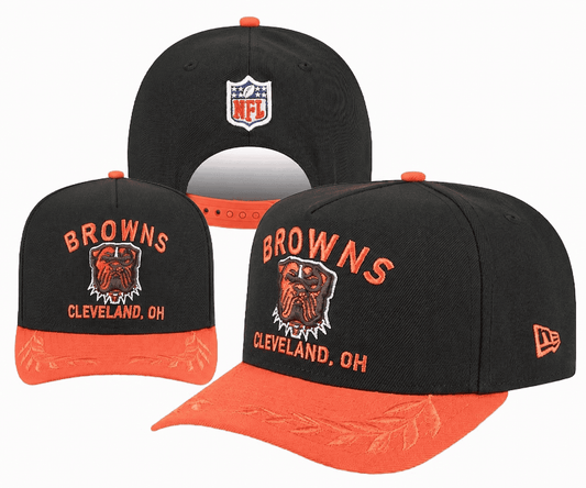 Black/Orange Football Hat