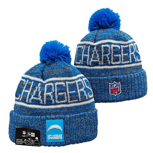 Blue/Gray/White Football Beanie