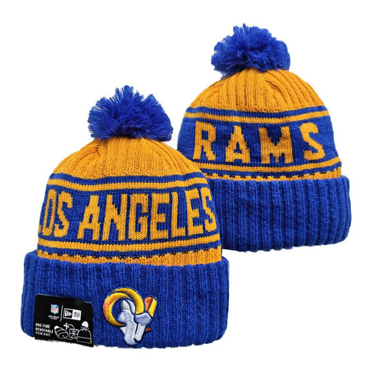 Yellow/Blue Football Beanie