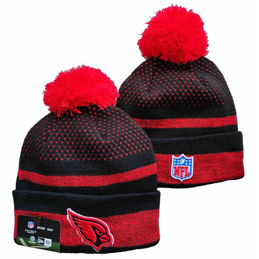 Black/Red Football Beanie