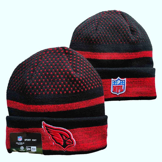 Black/Red Football Beanie