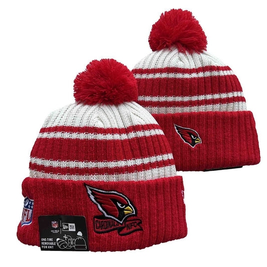 Red/Cream Football Beanie