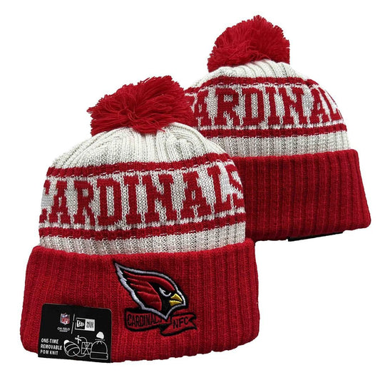 Red/Cream Football Beanie