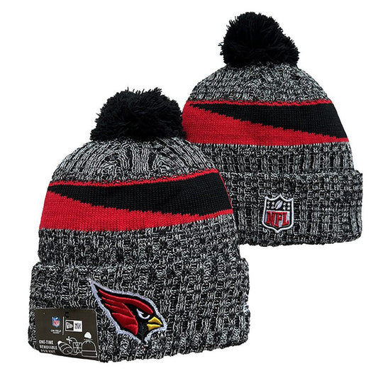Black/Gray/Red Football Beanie
