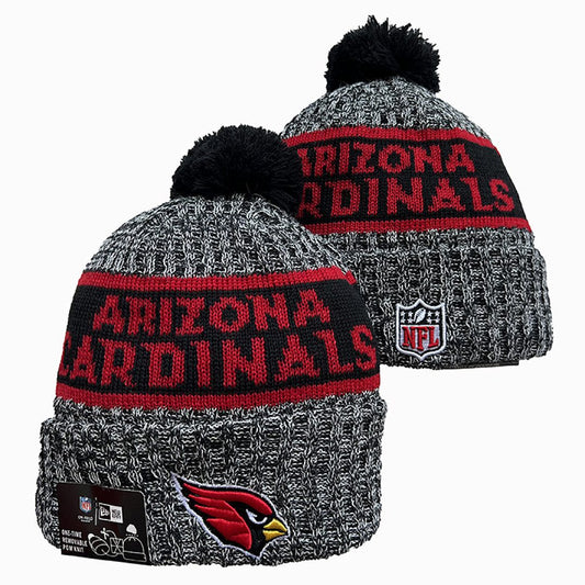 Black/Gray/Red Football Beanie
