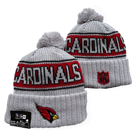 Gray/Black/Red Football Beanie