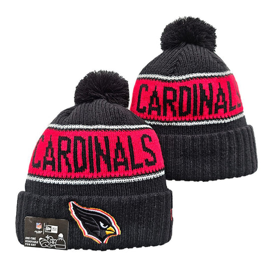 Black/Red/White Football Beanie